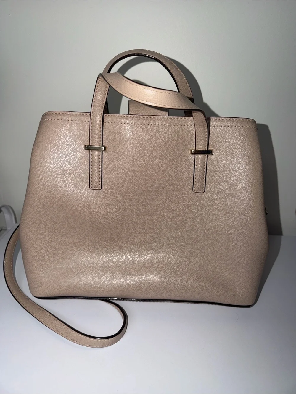 Kate Spade Patterson Drive Evangeline Sling Handbag Convertible Leather Rose